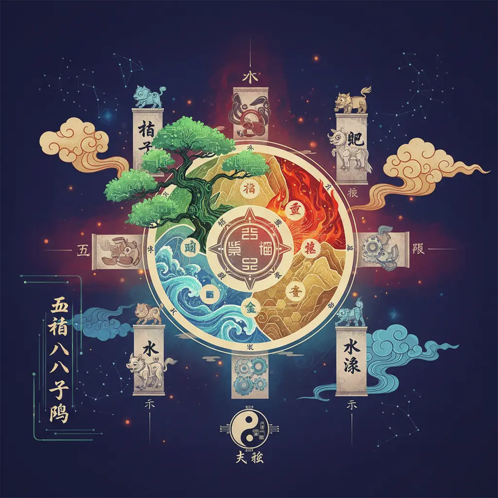 八字盤 - 五行
